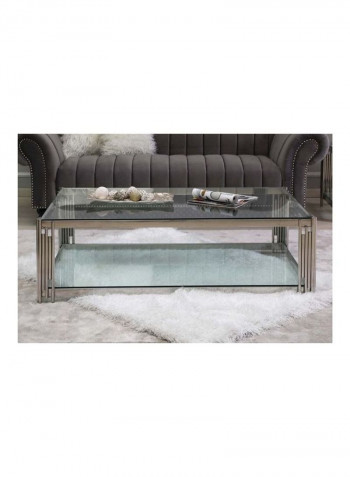 Pyrus Coffee Center Table Silver/Clear