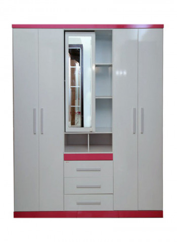 Havana Star Wardrobe With Mirror Grey