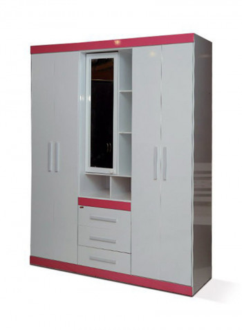 Havana Star Wardrobe With Mirror Grey