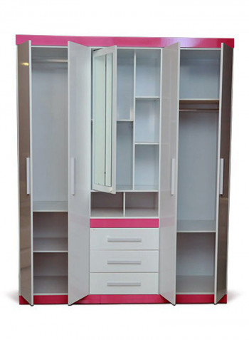Havana Star Wardrobe With Mirror Grey