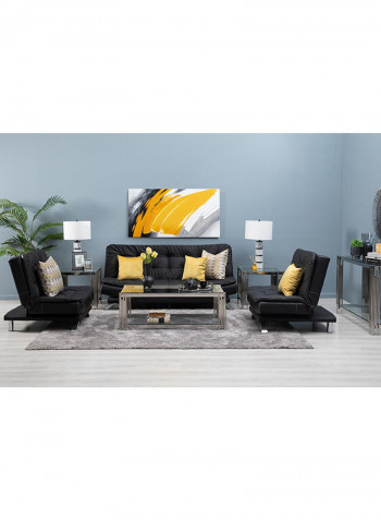 3-Seater Sunrise Sofa Bed Black