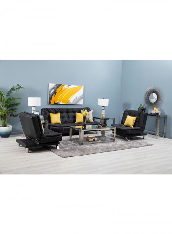 3-Seater Sunrise Sofa Bed Black
