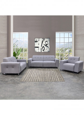Tufted 3-Seater Sofa Grey