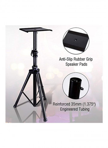 Dual Studio Monitor Speaker Stand Mount Kit B076X9C7H1 Black