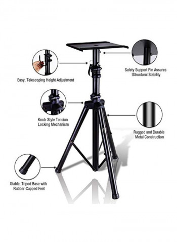 Dual Studio Monitor Speaker Stand Mount Kit B076X9C7H1 Black