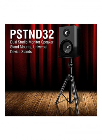 Dual Studio Monitor Speaker Stand Mount Kit B076X9C7H1 Black