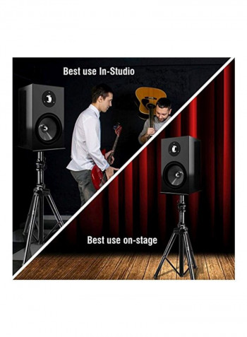 Dual Studio Monitor Speaker Stand Mount Kit B076X9C7H1 Black