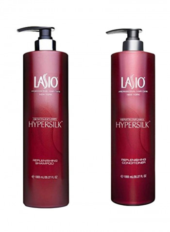 2-Piece Keratin-Infused Hypersilk Replenishing Shampoo And Conditioner 1000ml