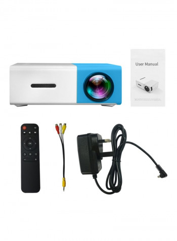 Portable LED Projector - 800 Lumens OS3936BL-AU Blue/White