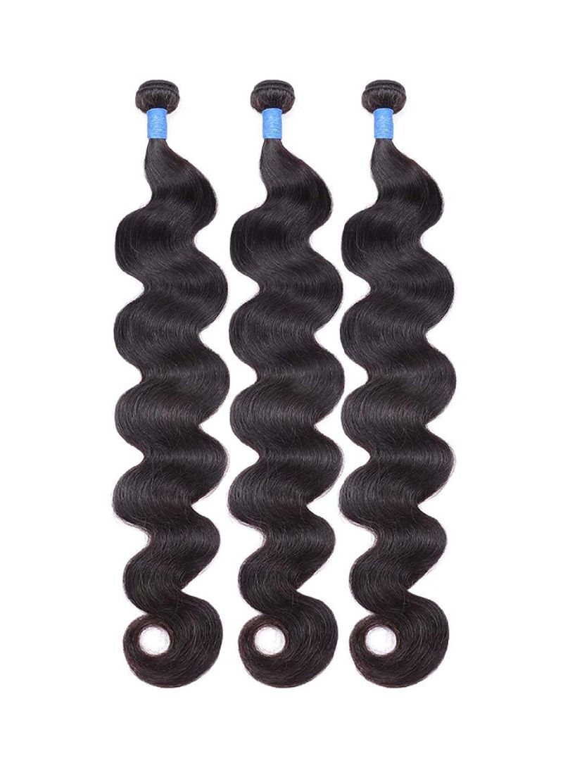 3-Piece Brazilian Weave Hair Extension Natural Black