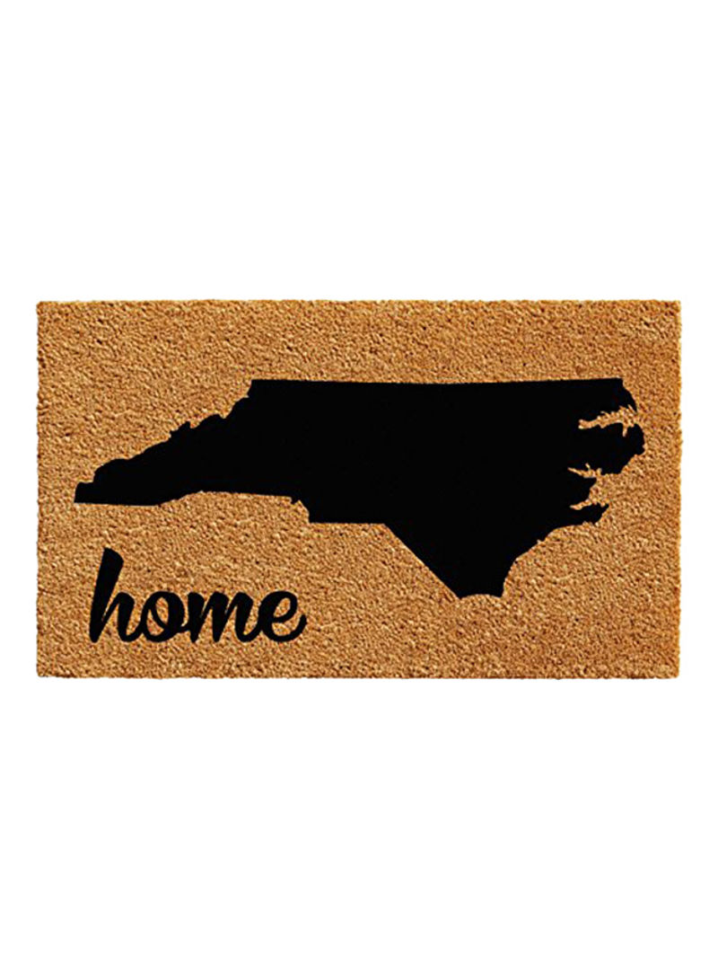 102922436 North Carolina Doormat Black/Brown 0.6X36X24inch