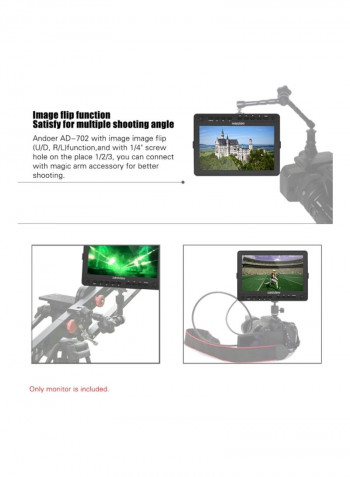 HD Monitor For DSLR 7inch Black