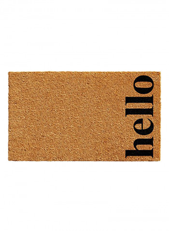 Vertical Hello Doormat Black/Brown 0.6x36x24inch