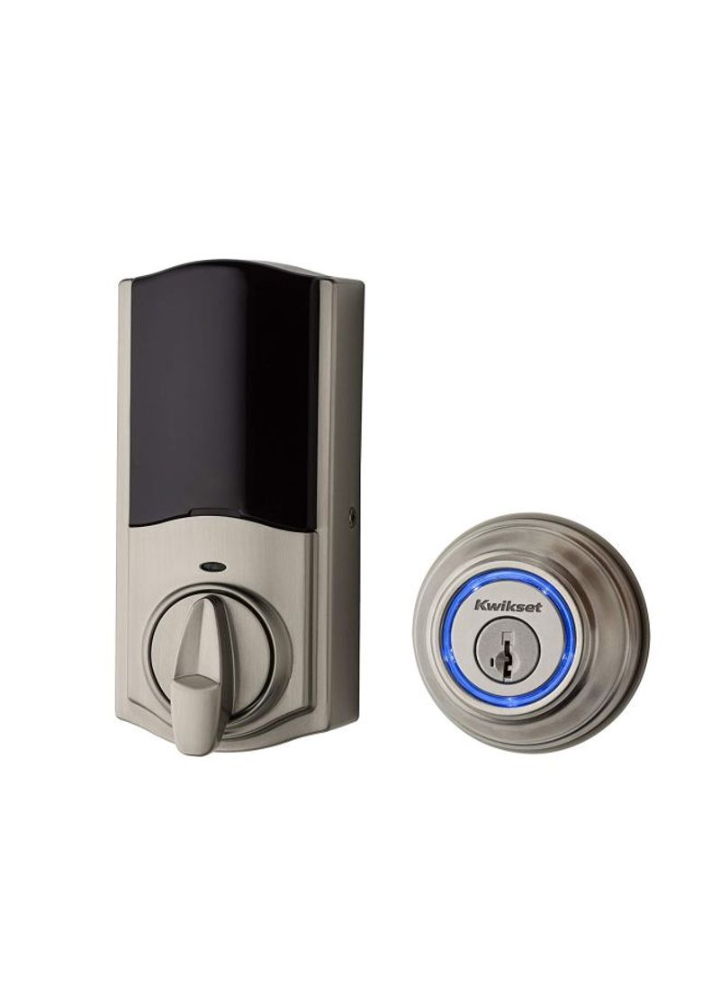 Bluetooth Touch-to-Open Smart Keyless Entry Door Knob And Lock Set Silver