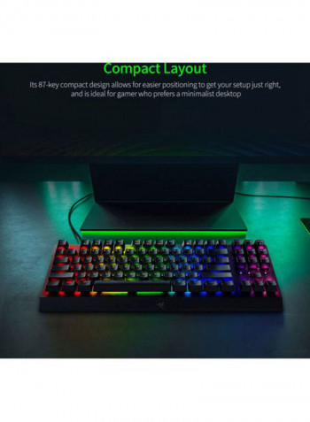 V3 Tenkeyless Wired Keyboard 30x15x5centimeter Black