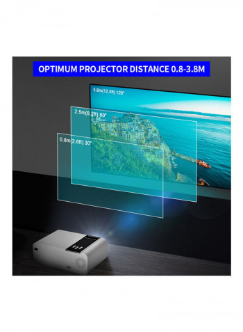 W13 LED Projector Support 1080P W13-W3 White