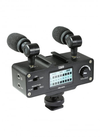 Pre Amp Smart Mixer With Dual Condenser Microphone B01BAUEUTA Black