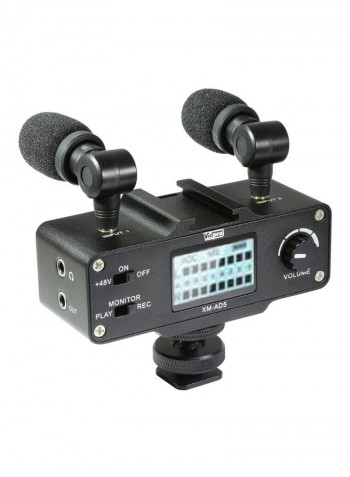 Pre Amp Smart Mixer With Dual Condenser Microphone B01BAUG3YA Black/Grey