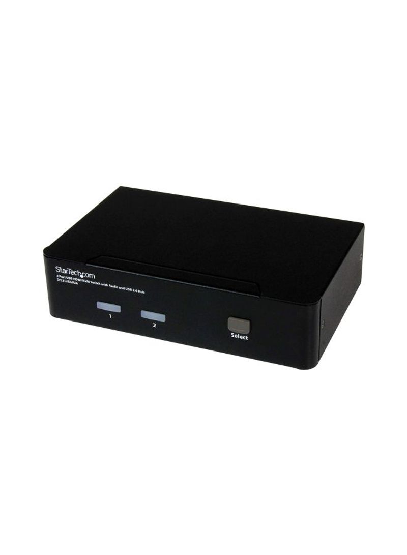 2-Port HDMI KVM Switch Black
