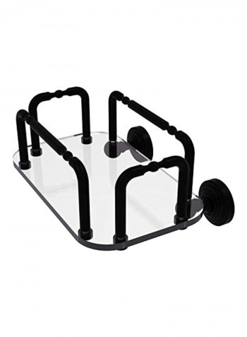 Brass Towel Holder Matte Black 10.2x7.5x3inch