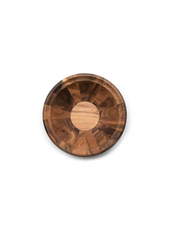 Wooden Salad Bowl Beige 12x12x5.5inch