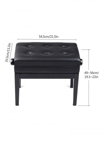 Wooden Adjustable Piano Bench Stool