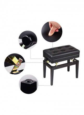 Wooden Adjustable Piano Bench Stool