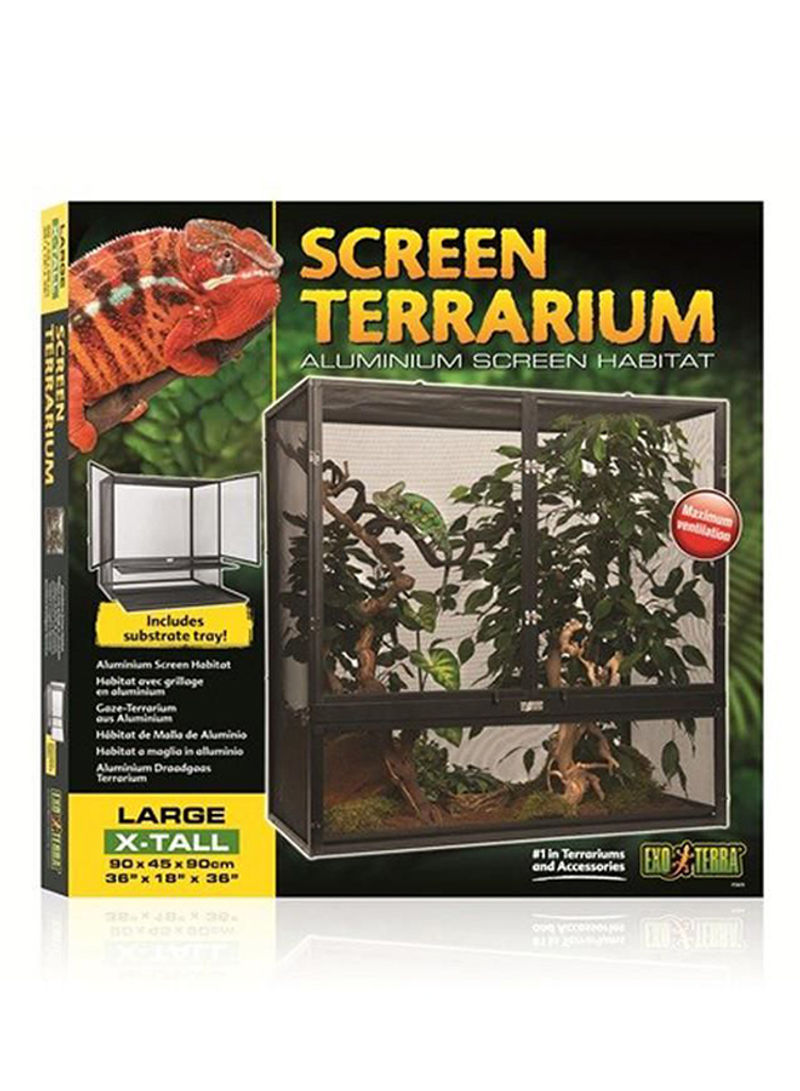 Screen Terrarium Clear/Black L