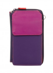 Zip Round Multi Purse With Shoulder Strap Sangria
