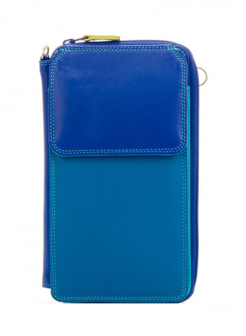Zip Round Multi Purse With Shoulder Strap Seascape