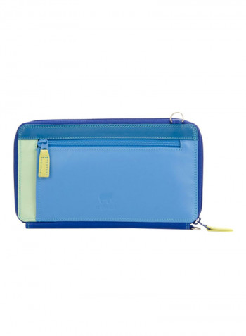 Zip Round Multi Purse With Shoulder Strap Seascape