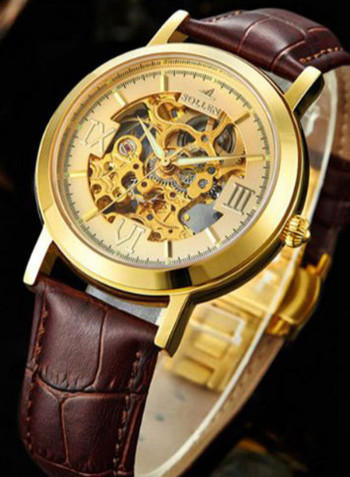 Men's Leather Analog Watch LEN67940