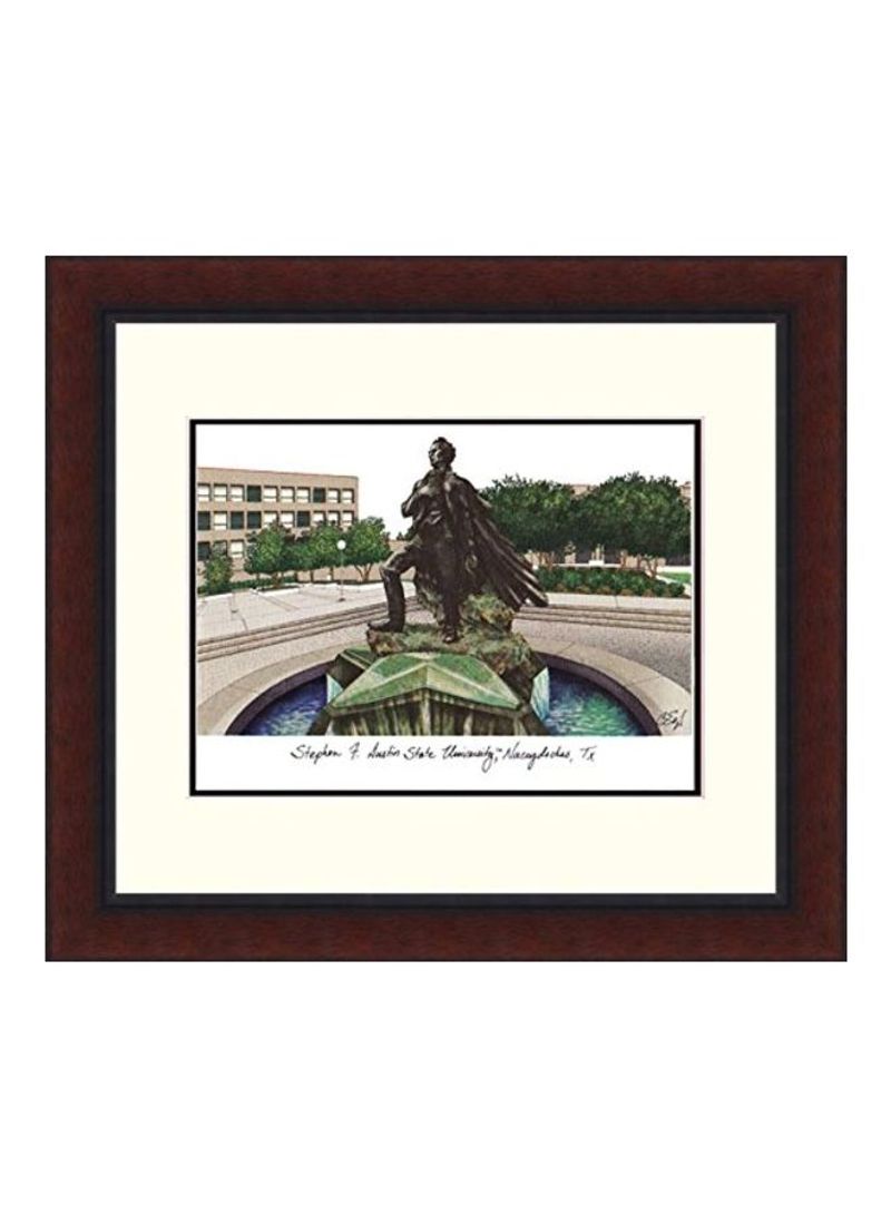 Stephen F Austin Legacy Alumnus Lithographic Photo With Frame Brown/Black 18x16inch