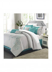 8-Piece Comforter Set Polyester White/Green reviews 8-Piece Comforter Set Polyester White/Green
