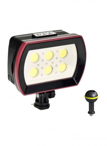 6-LED Underwater Photography Light 14.47x6.13x10.39centimeter Black/Red/White