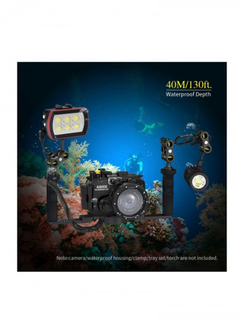 6-LED Underwater Photography Light 14.47x6.13x10.39centimeter Black/Red/White