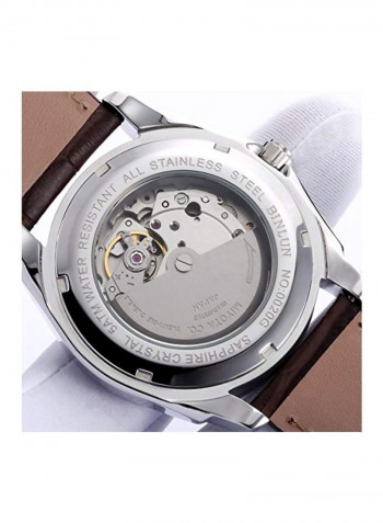 Men's Leather Analog Watch BL0020BRW