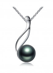 925 Sterling Silver Tahitian Pearl Pendant Necklace