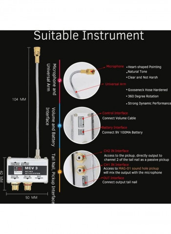 Acoustic Guitar Microphone with  Sound Hole
