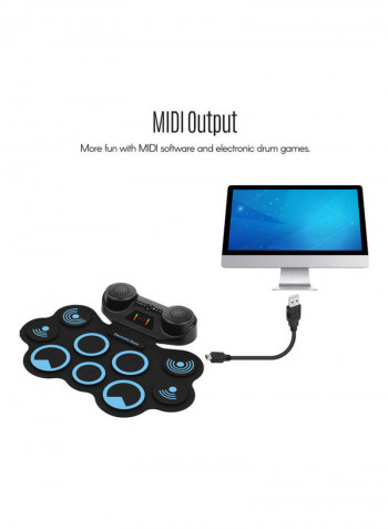 Portable Electronic Hand Roll Drum Pad