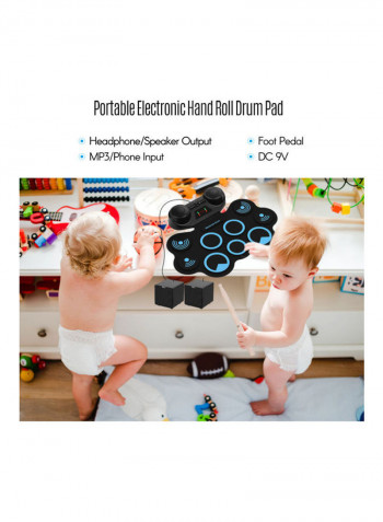 Portable Electronic Hand Roll Drum Pad
