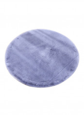 Round Wear Resistant Rug Blue 47x59centimeter