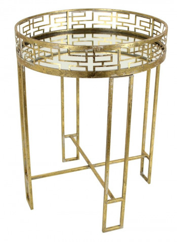 Metal Side Table Gold 46.50 x 46.50 x 62cm