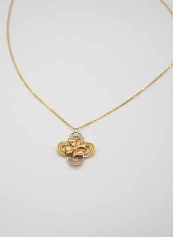 Flower Model Gold Necklace