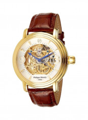 Men's Leather Analog Watch LA1431GWO
