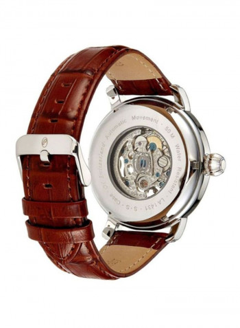 Men's Leather Analog Watch LA1431WWO