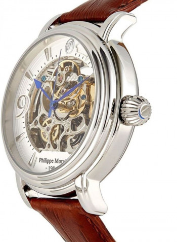 Men's Leather Analog Watch LA1431WWO