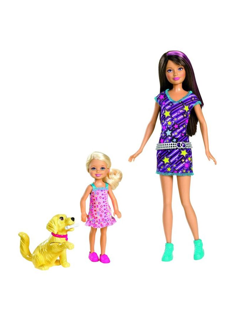 Skipper And Chelsea Sister Doll With Pet