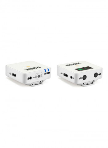2-Piece Set Wigo Microphone Transmitter And Receiver WIGOW White