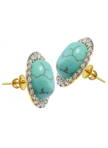 10 Karat Genuine Oval Diamond Earrings